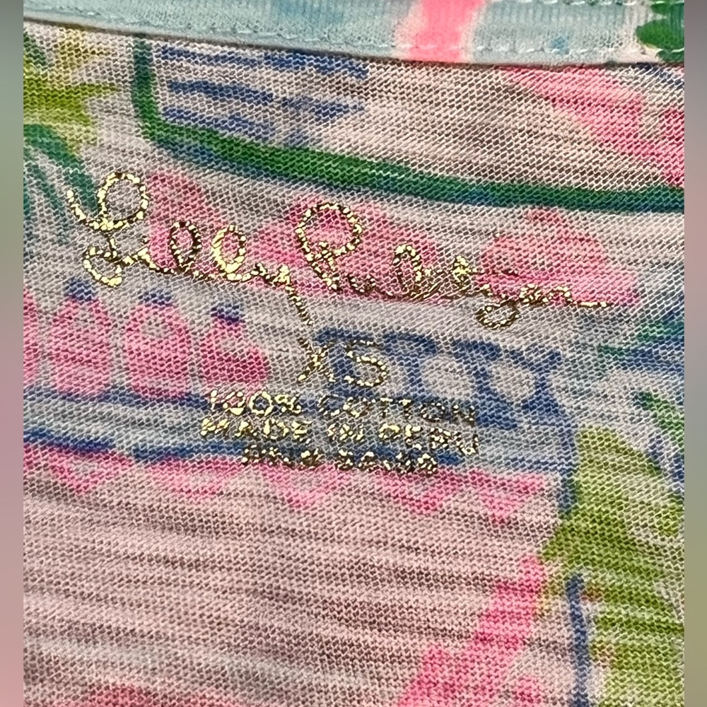 Lilly Pulitzer Honda Classic PGA Golf Etta V Neck Tee Shirt Top Size XS - Picture 13 of 16